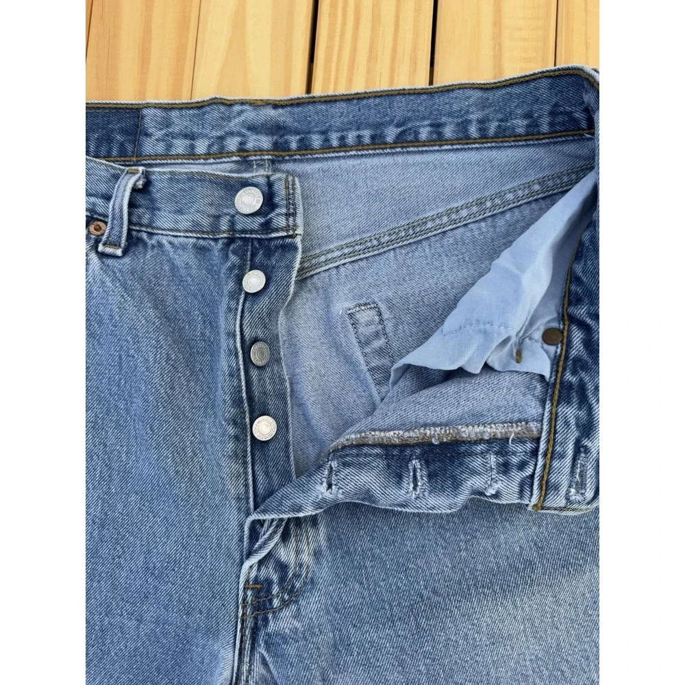 Vtg‎ 90s Levi's Jeans 501-0115 XX Button Fly USA Made Mens Size 34/32 Light Wash
